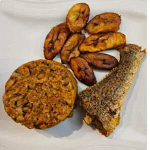 beans+plantain+fish